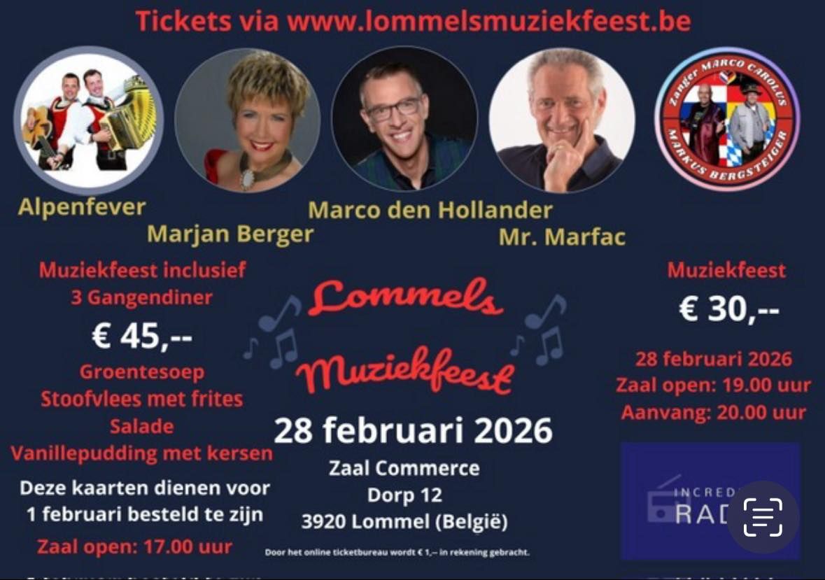 Lommels Muziekfeest 2026