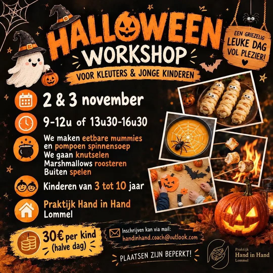 Halloween Workshop voor kleuters & jonge kinderen