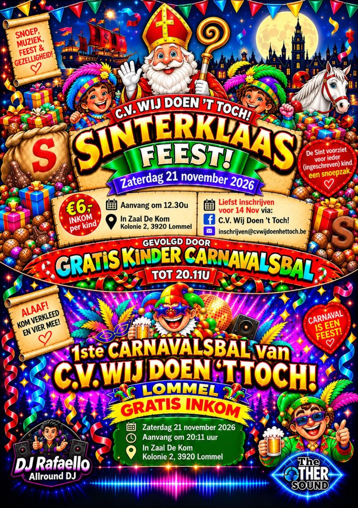 Sinterklaasfeest & Carnavalsfeest
