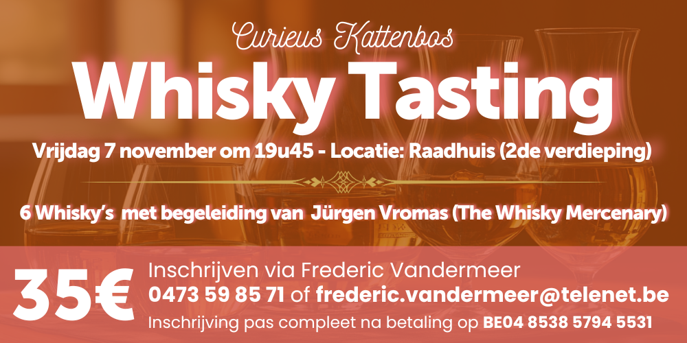 Whisky Tasting Curieus Kattenbos